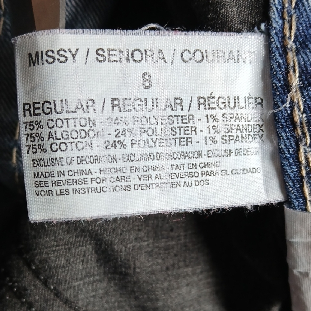 Nine West Medium Blue Bootcut Jeans with Embroidered Back Pocket - Picture 7 of 8